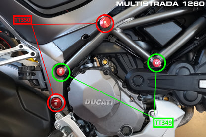 Kit de caps de cadre Ducati Multistrada 1260 - Pour les trous plus petits Ducati Multistrada 1260 (2018-2020)