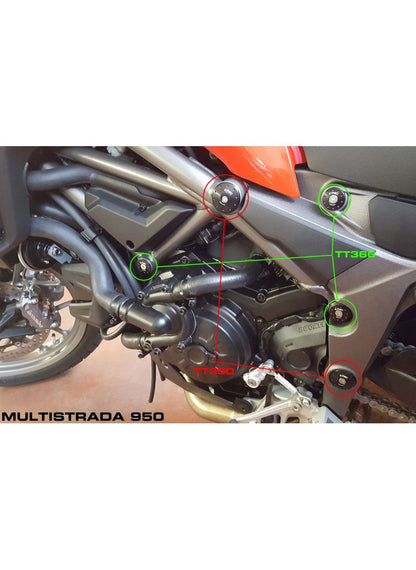 Kit Framecap pour trous plus grands ducati multistrada 950 Ducati Multistrada V2 S (2022+)