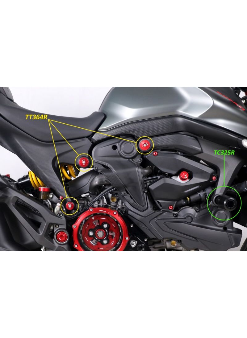 Frame Cap Set for Crash Protection Ducati Monster 950 2021+