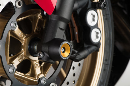 Outletdeal: Lightech voorwielas sliders blauw Yamaha MT-09 / Tracer 900 / XSR900 (2013-2020)