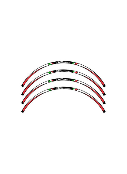 Kit de rayures de roue de rimstriping - Roues de 17 pouces Triumph Speed ​​Triple 1050 (2005-2007)