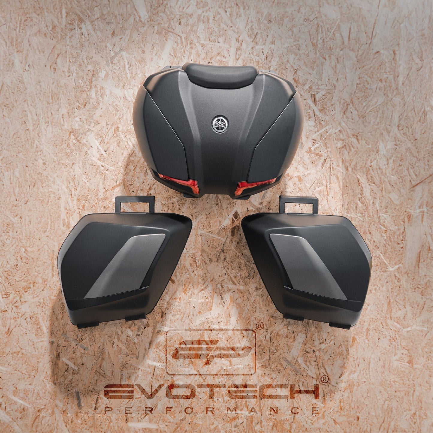 Topkoffer en zijkoffers muurbeugel set Evotech Performance - Yamaha Tracer 9 (2025+)