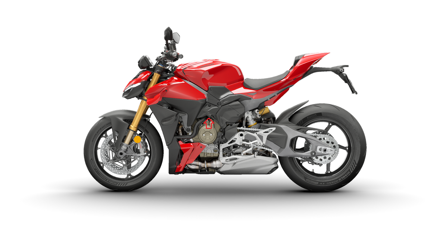 Motorblokdeksel (linkerzijde) Ducati Streetfighter V4 (2025+)