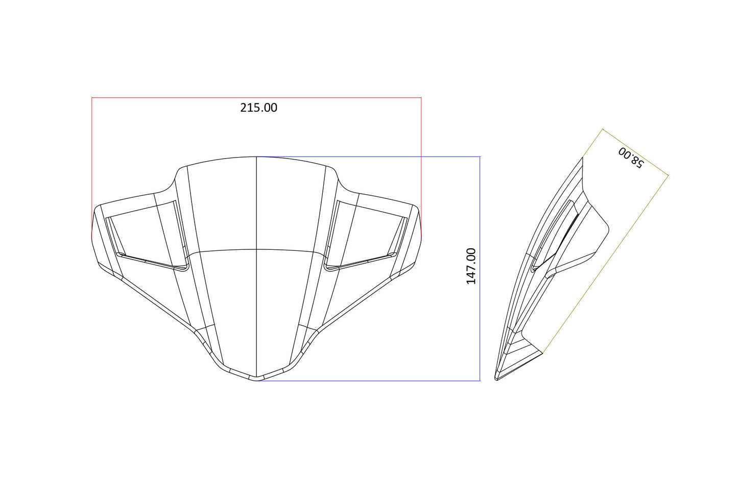 Windscherm mat carbon Ducati Streetfighter V4S (2025+)