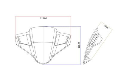 Windscherm mat carbon Ducati Streetfighter V4S (2025+)