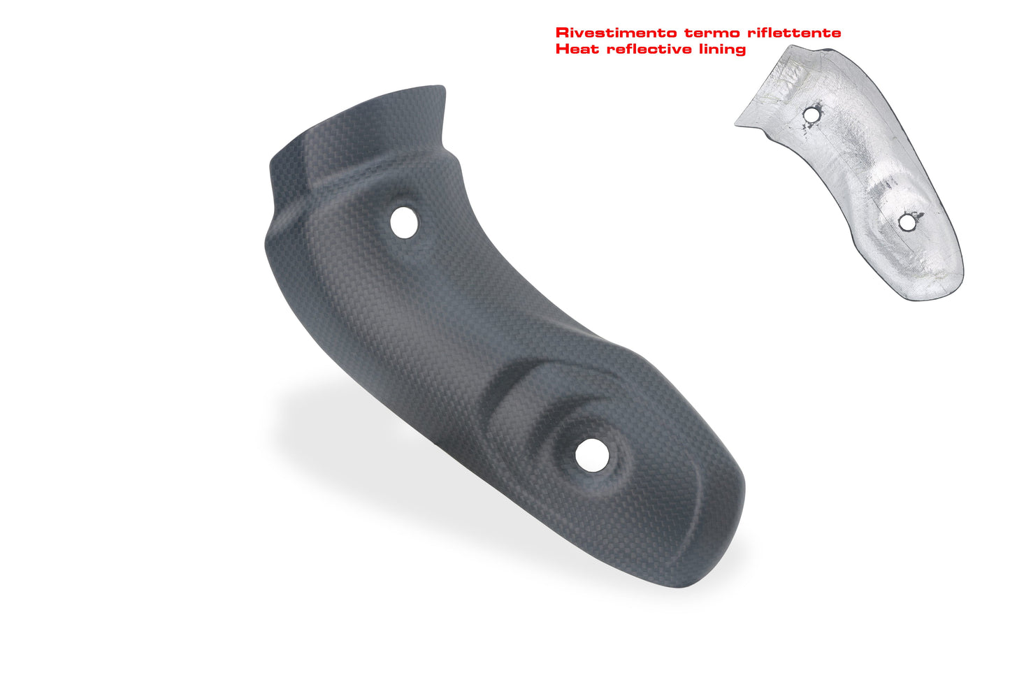 CNC Racing Uitlaatbocht hitteschild mat carbon Ducati Multistrada V4 Rally 2025+