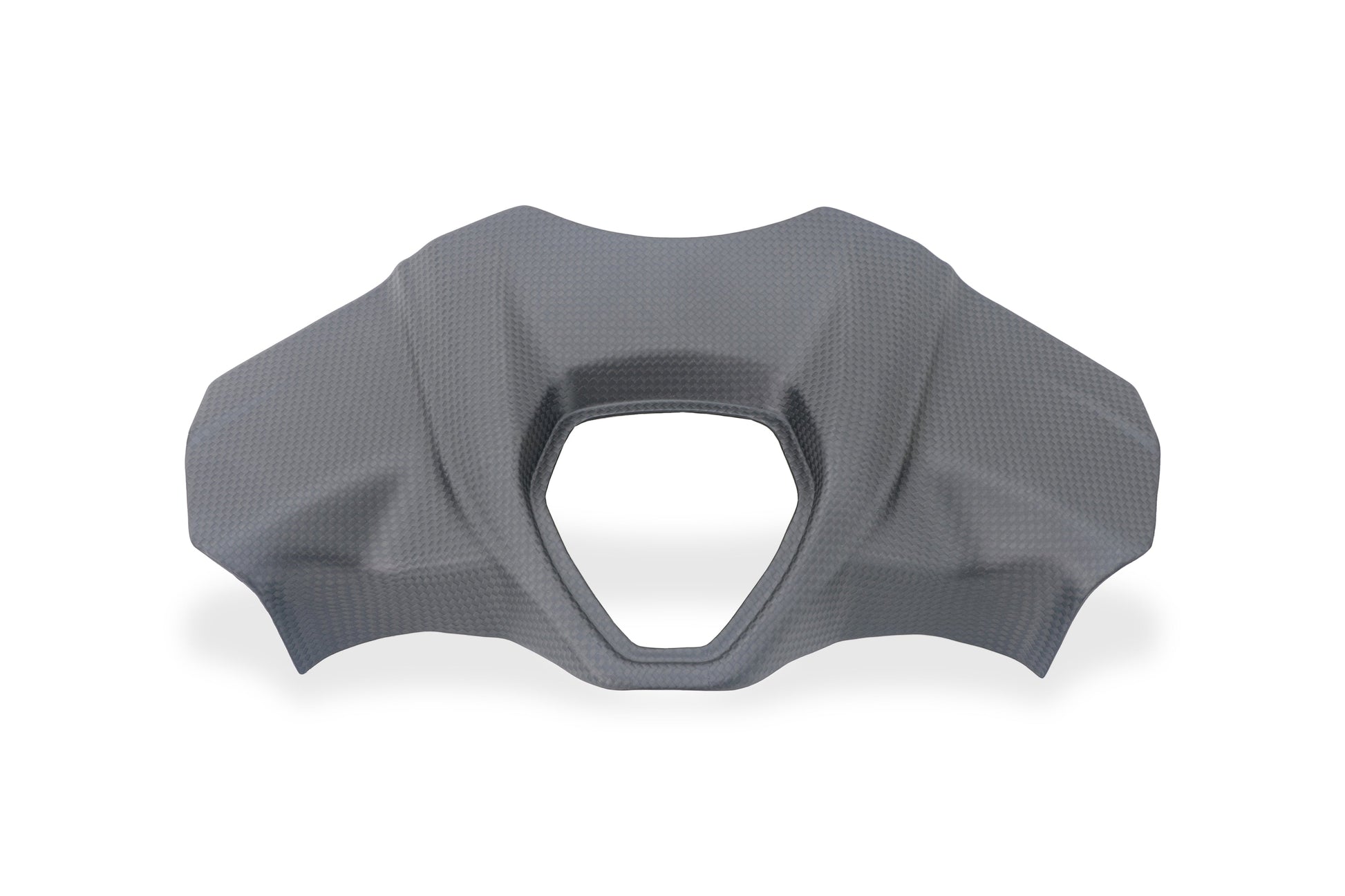 CNC Racing contactslot cover mat carbon vooraanzicht – Ducati Multistrada V2 (2025+)