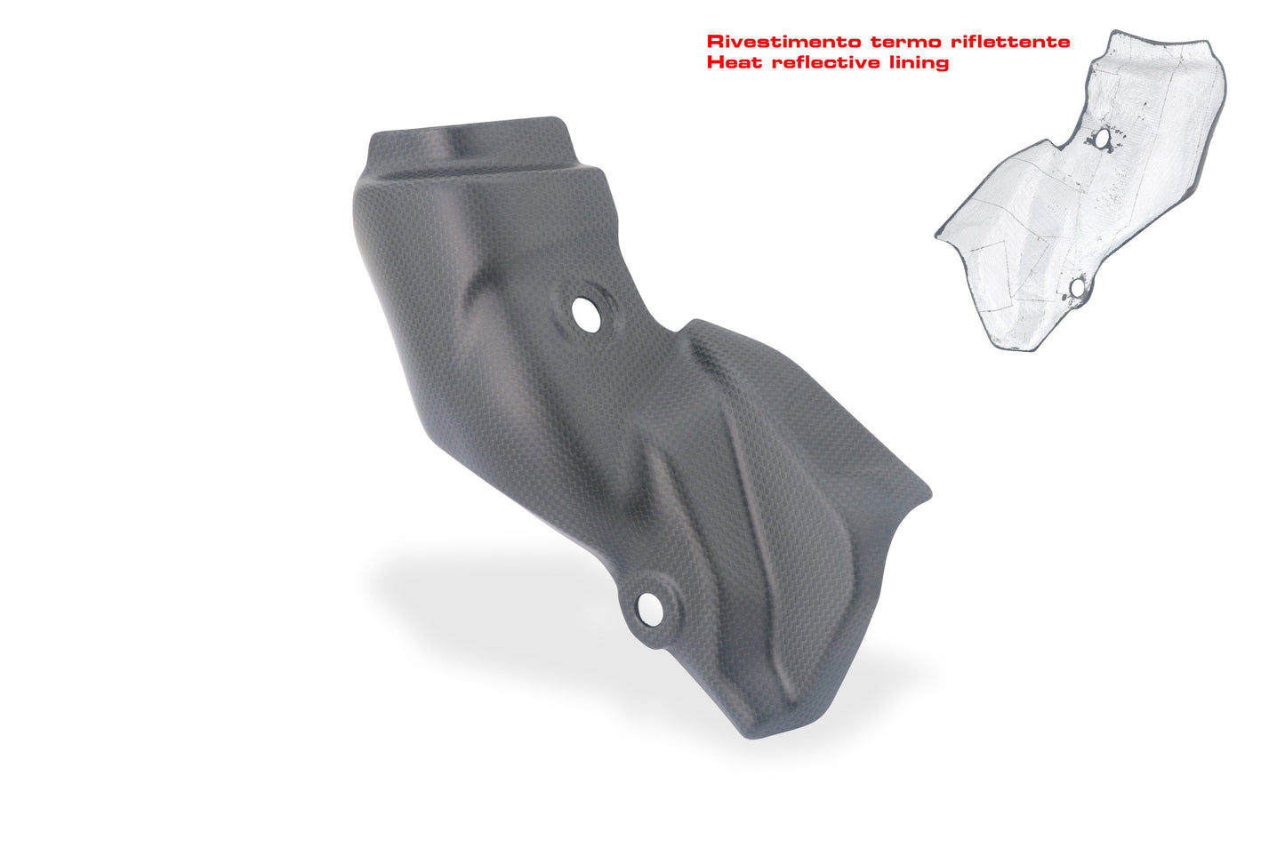 CNC Racing Uitlaatbocht hitteschild mat carbon Ducati Multistrada V2 2025+