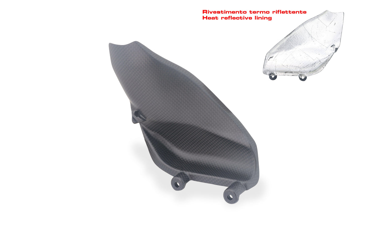Carbon hitteschild voetsteun remzijde Ducati Panigale V4 S (2027+)
