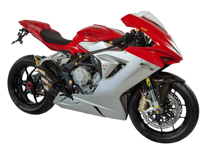 Stuurgewichtset 'Mini' CNC Racing Suzuki GSX-R1000 (2012-2016) goud gemonteerd op MV Agusta ter voorbeeld
