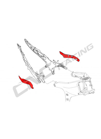 Matt carbon rear subframe covers (2pcs.) Panigale V4 V4S