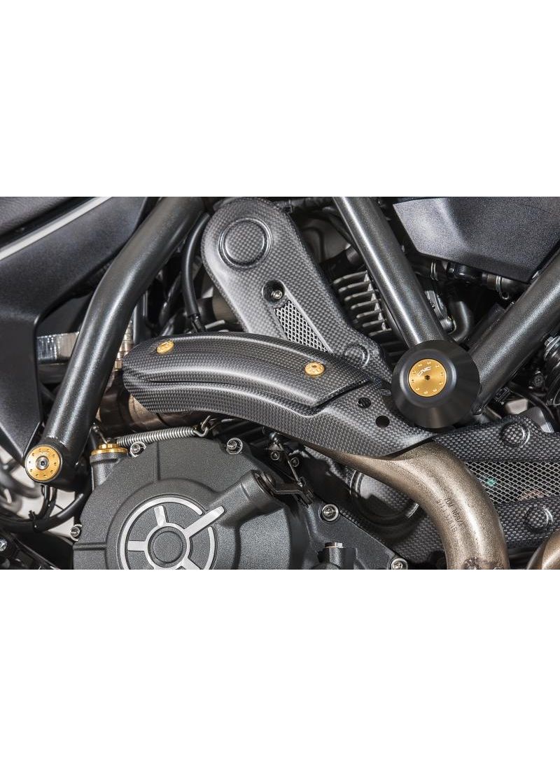 Exhaust pipe heat guard Ducati - matt carbon