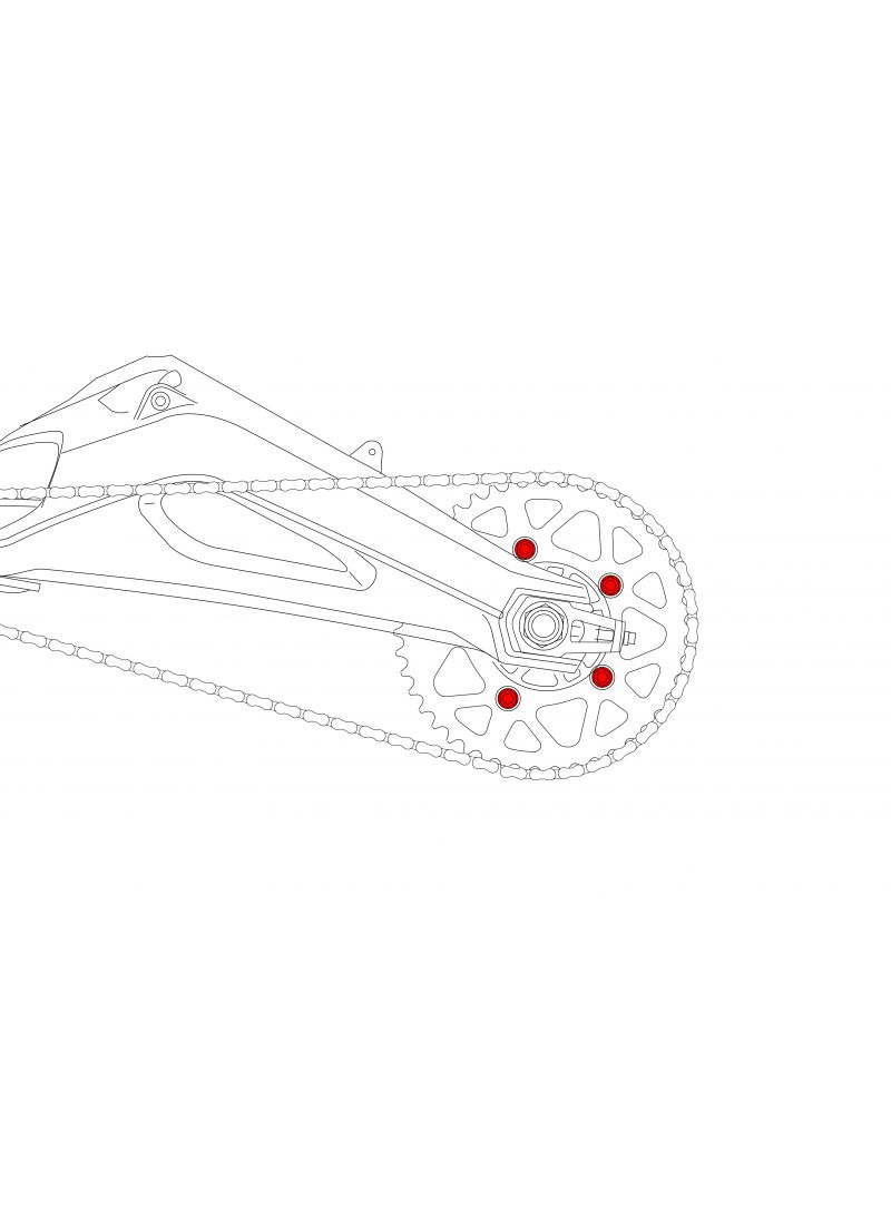 Achtertandwielenset (5 st.) Ducati Monster V2 + (Plus) (2026+)
