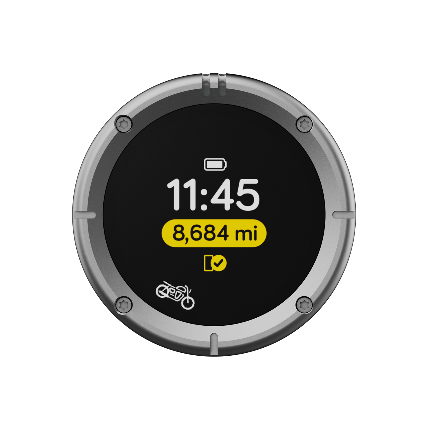 Beeline Moto 2 navigatiesysteem zilver rand voorzijde weergave
