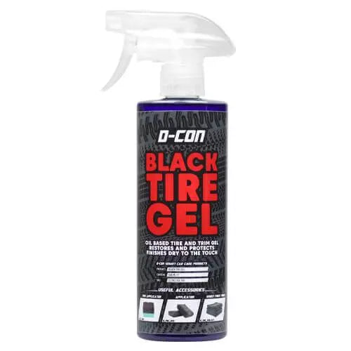 D -Con Gel de pneu noir noir 500 ml - noir profond avec brillance à long terme - 500 ml
