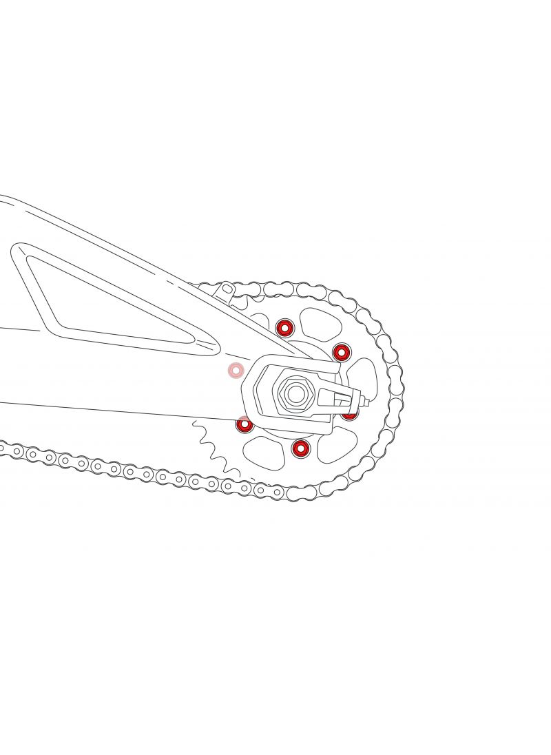 CNC Racing rear sprocket nut set Aprilia / Benelli / MV Agusta
