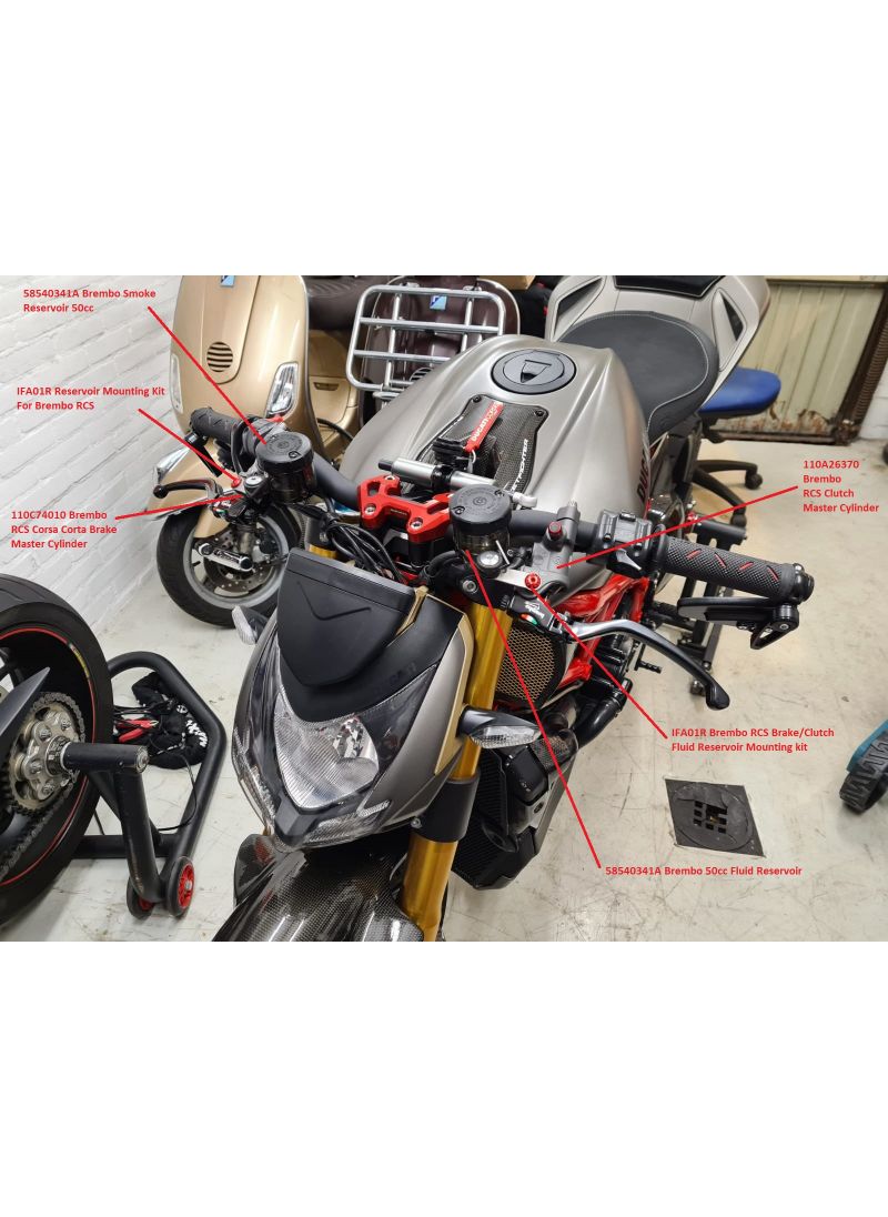 Remvloeistofreservoir montageset voor Brembo RCS Ducati Diavel V4 RS (2025+)