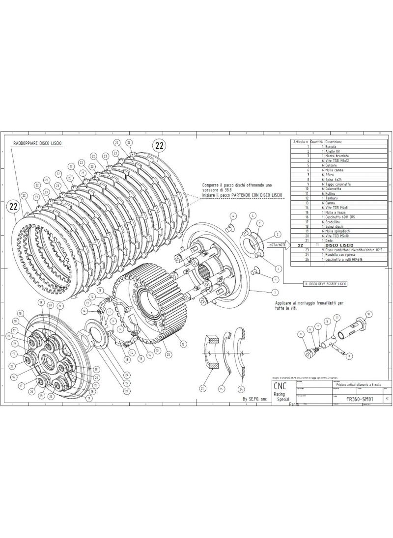 CNC Racing slipper clutch Master Tech Ducati Hypermotard 1100 EVO (2010-2012)