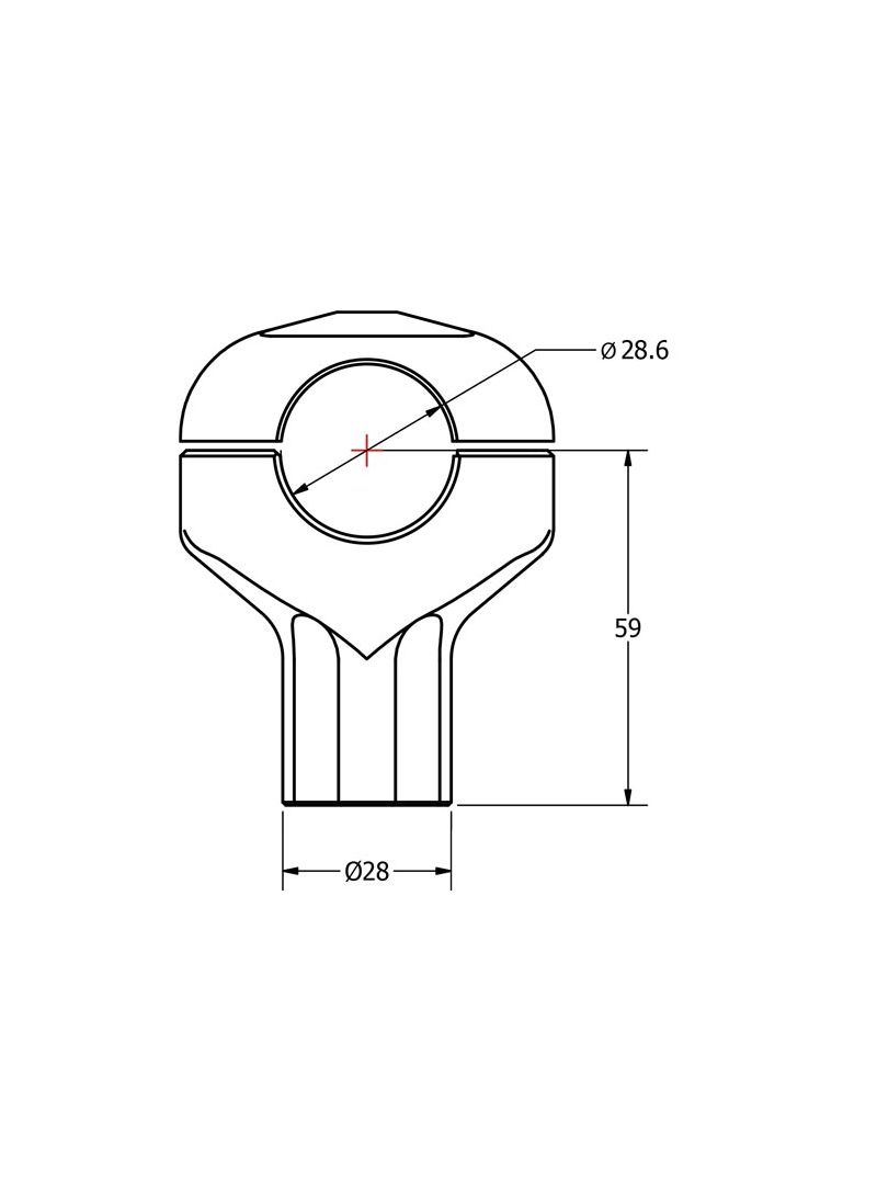 CNC Racing universele riserset hoogte 59mm Ducati Hypermotard 1100 (2007-2012)