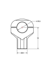 CNC Racing universele riserset hoogte 59mm Ducati Hypermotard 1100 (2007-2012)