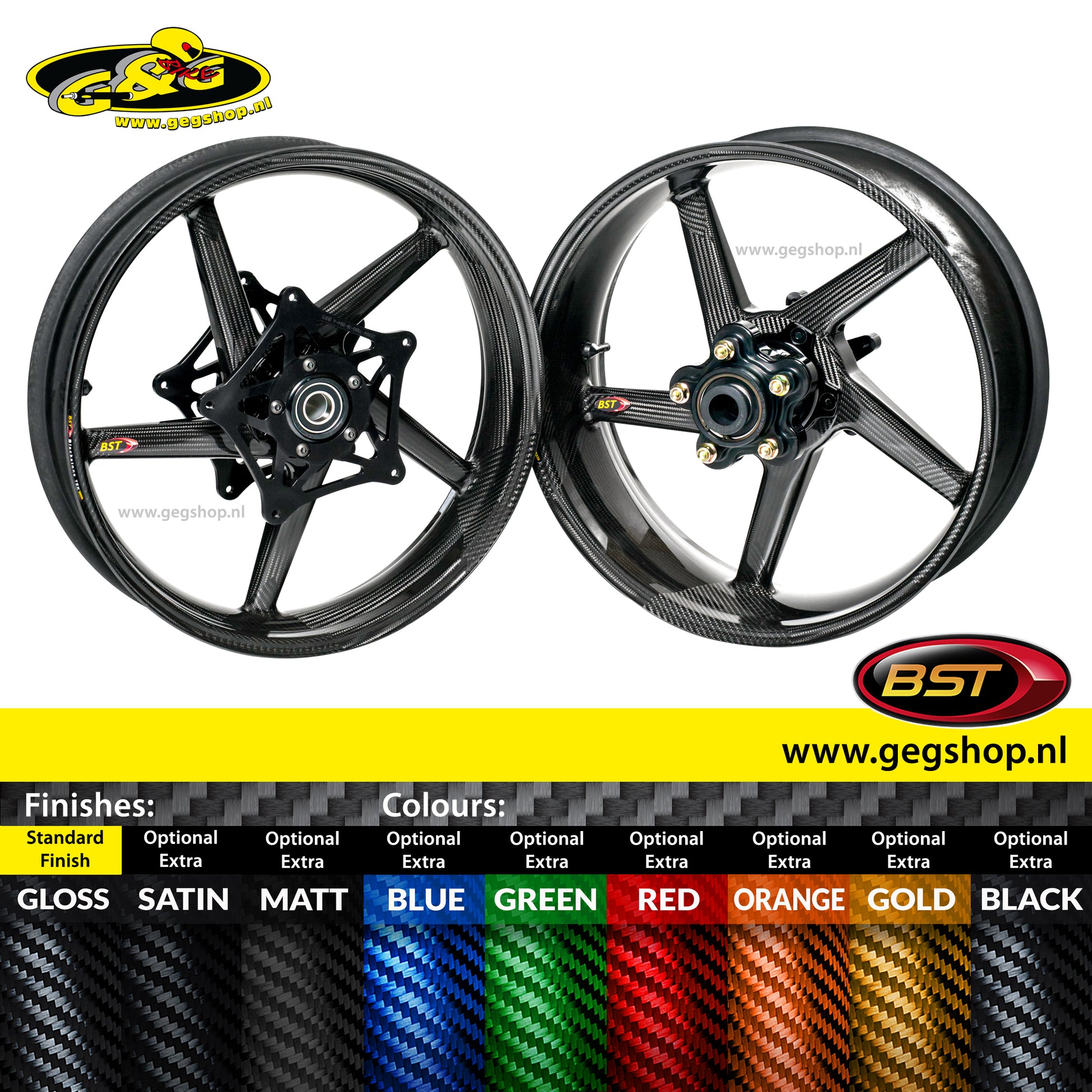 BST Torque TEK 5x16'' carbon achtervelg voor Harley Davidson FLTR Road Glide (2009)