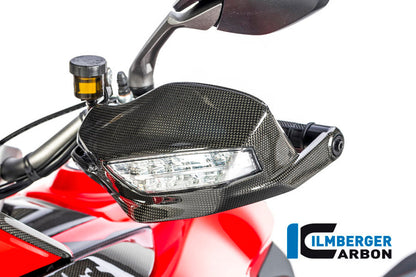Handkap handbeschermer met montagepunten knipperlichten links glanzend carbon Ducati Multistrada 950 (2019-2021)