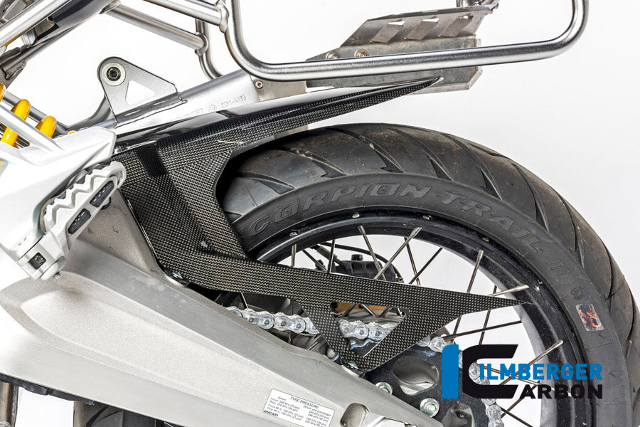 Achterspatbord (hugger) incl. kettingbeschermer glanzend carbon Ducati Multistrada V2 (2022-2024)