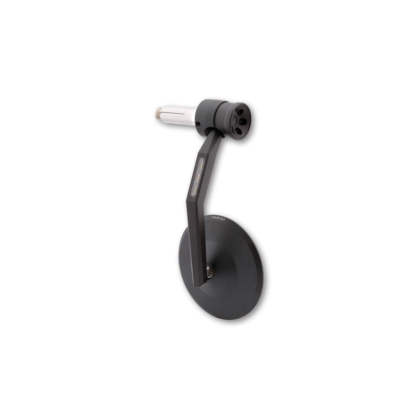 Miroir d'extrémité du guidon Highsider Montana RIM avec un signal de virage à LED / lumière de position