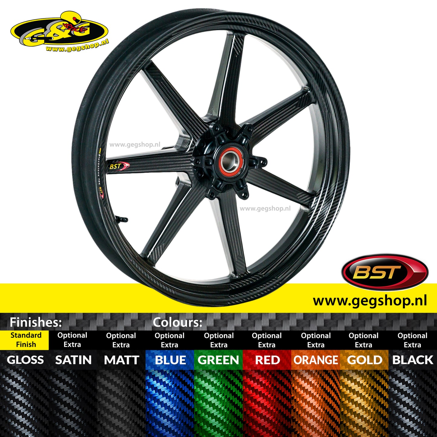 BST Carbon Voorvelg Mamba TEK 3,5 x 17" Suzuki GSX-R1000 (2001-2004)