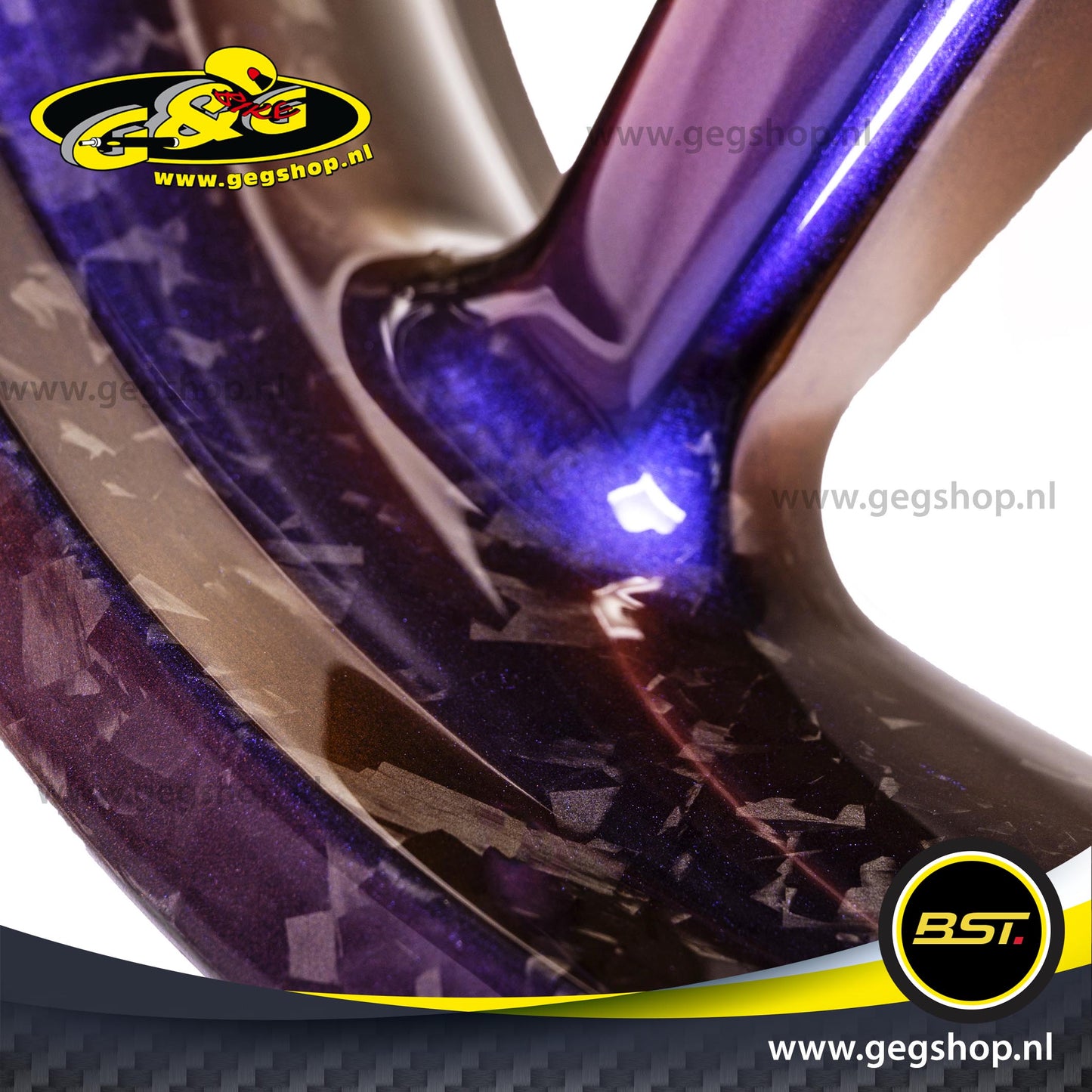 BST Twin TEK 3.5x17" carbon voorvelg voor Harley Davidson XL1200X Forty Eight (2010-2019)