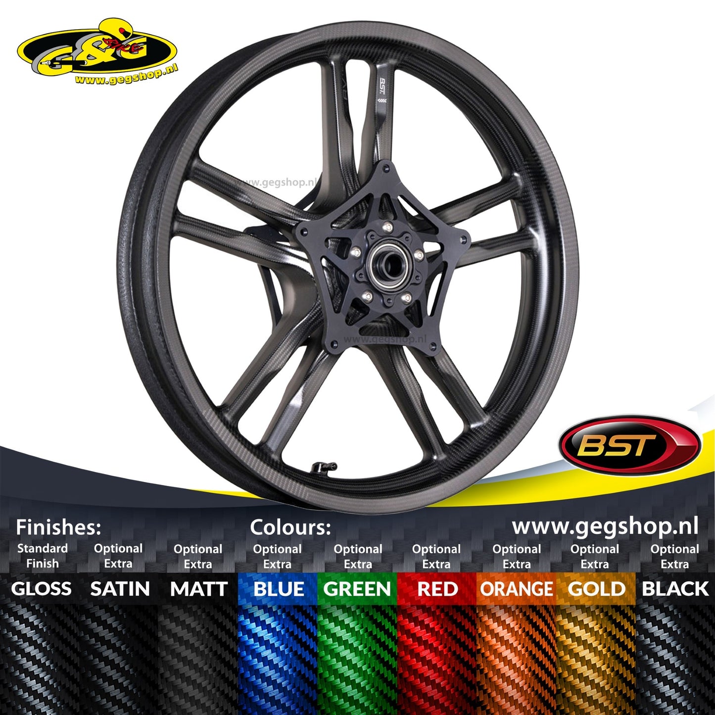BST AV TEK Carbon Voorvelg 3.0 x 17 "-BMW R9t R Ninet (2013-2016)