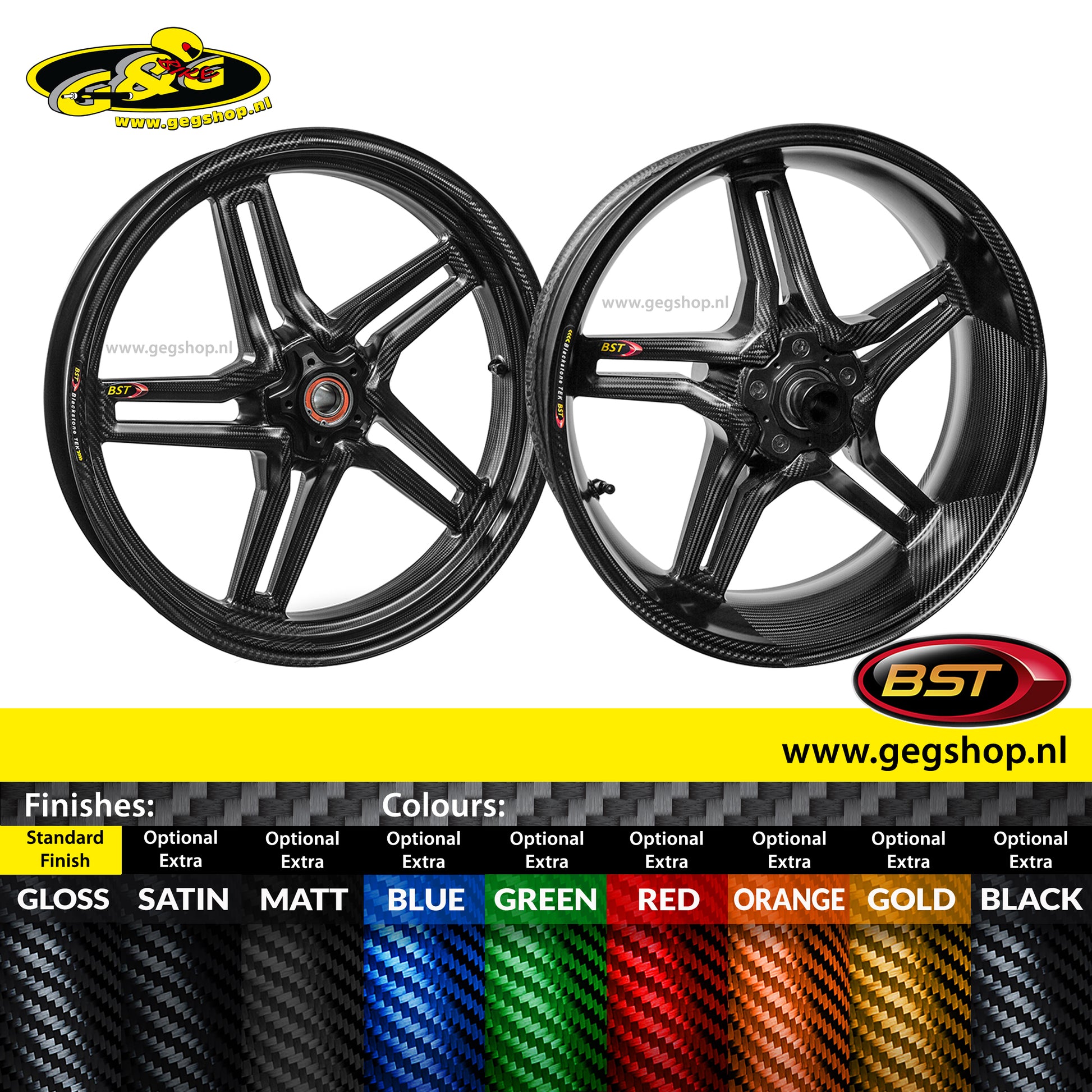 BST Carbon Voorvelg Rapid Tek 3,5 x 17" S 1000 XR 2024+ Vervanging M Pack