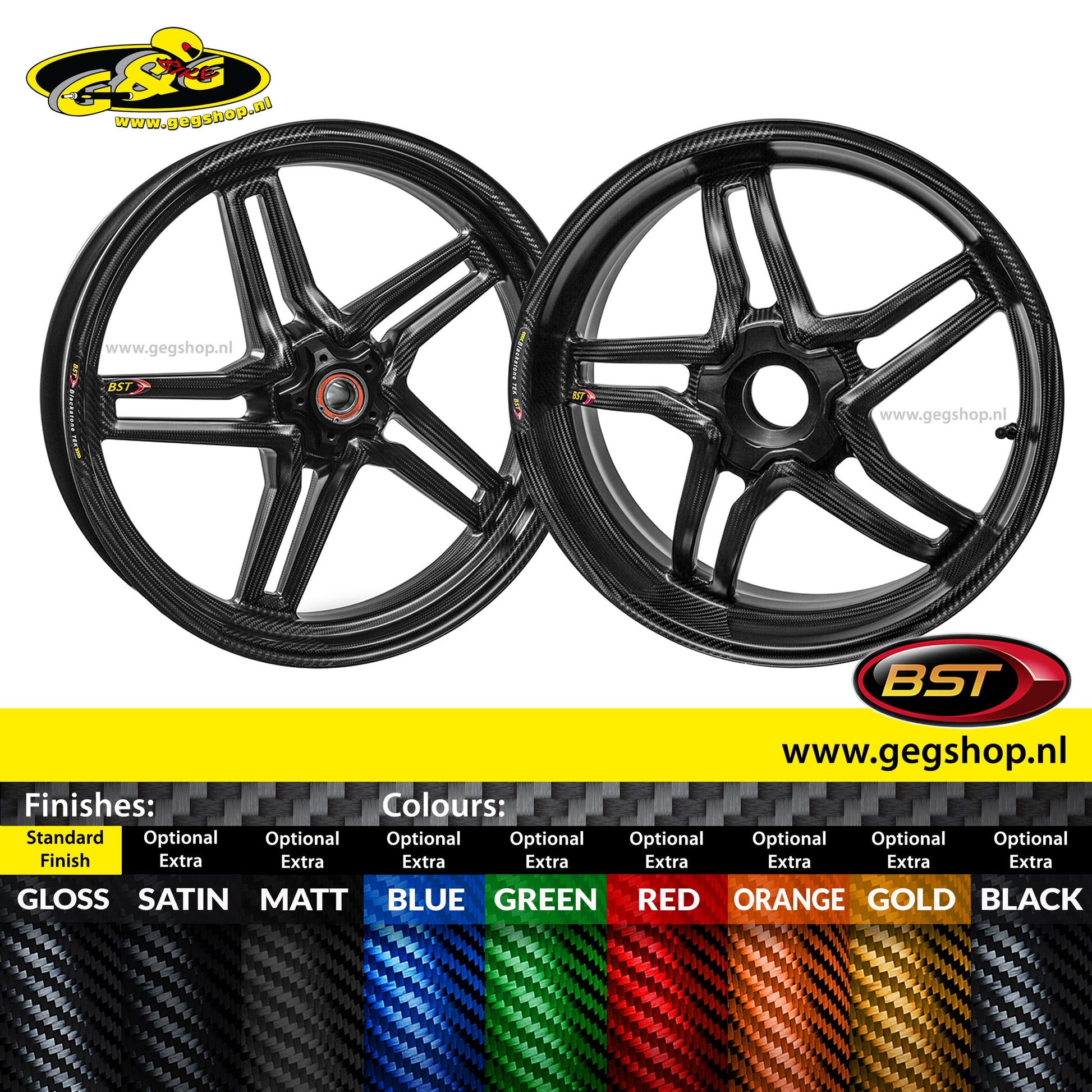 BST Star TEK voorvelg carbon 3,5 x 17" RSV4 Factory 2019-2020