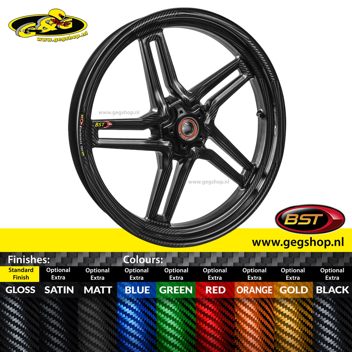 BST Carbon Voorvelg Rapid Tek 3,5 x 17" - Suzuki GSX-R1000 (2009-2016)