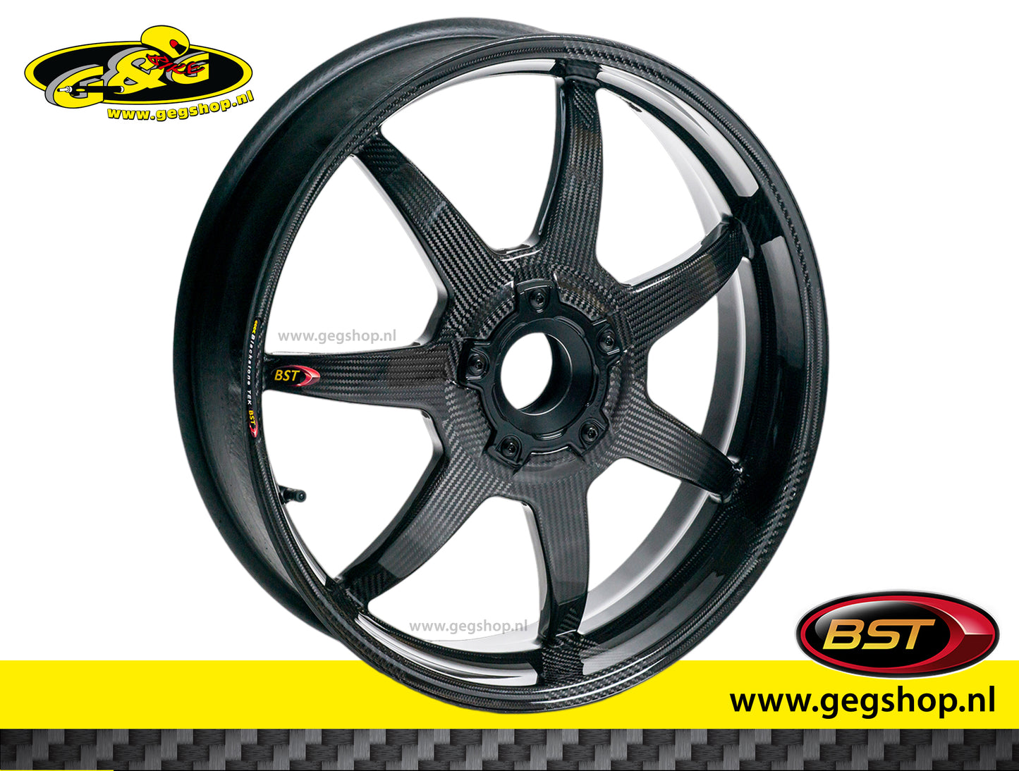 BST Carbon arrière Rim Black Mamba 6.0 x 17 "Ducati Monster 1200 / Monster 1200S / Monster 1200R 2017 à 2021