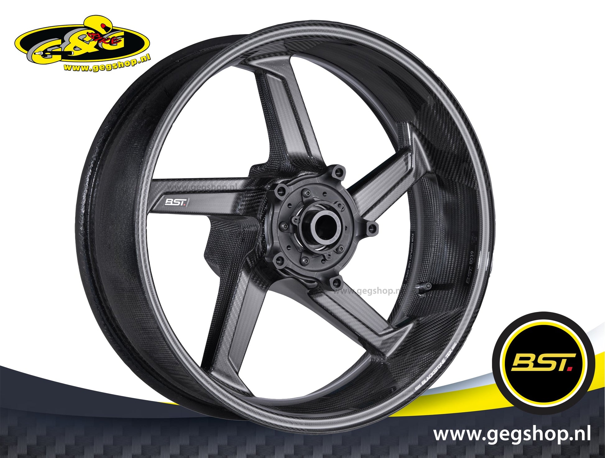 BST Star TEK voorvelg carbon 3,5 x 17" Ducati Streetfighter V4S (2023-2024)