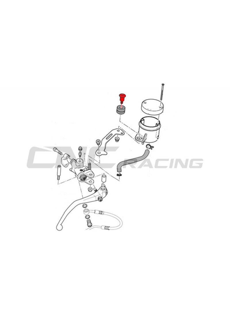 Montagebout voor remvloeistof of koppelingsvloeistof reservoir Ducati Panigale V4 R (2026+)