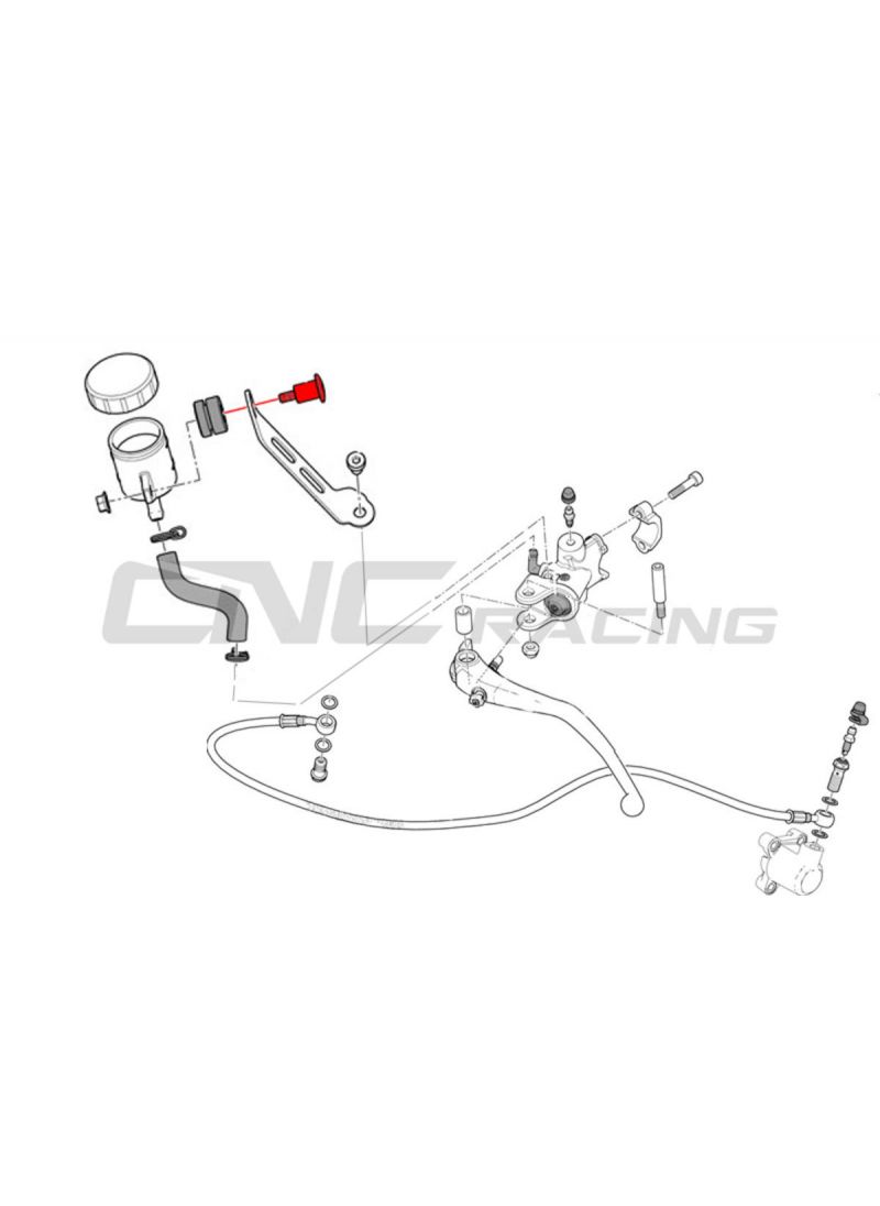 Front Brake or Clutch Fluid Reservoir Bolt for Ducati Hypermotard 1100S (2007-2009)