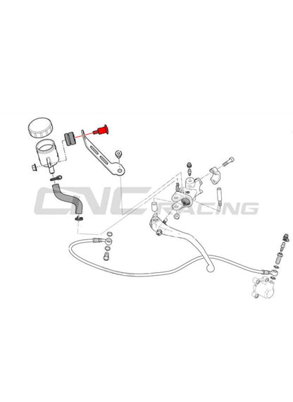 Front Brake or Clutch Fluid Reservoir Bolt for Ducati Hypermotard 1100S (2007-2009)