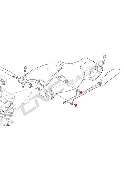 Chain Guide Bolt Kit Hypermotard