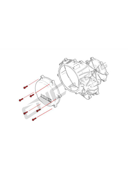 Titanium boutenset koppelingsdeksel Ducati Streetfighter V4S (2025+)
