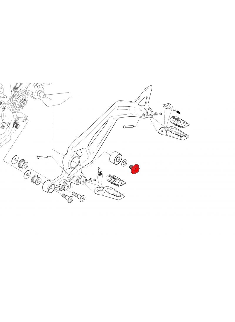 Central Bolt Kit for original rearsets Monster 950