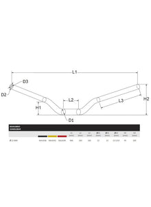 Handlebar 22mm CNC Racing Ducati Hypermotard 1100 (2007-2012)