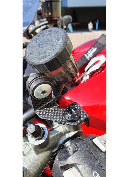 Remvloeistof koppeling vloeistof reservoir steunenset (2 st. ) mat carbon Ducati Monster V2 + (Plus) (2026+)